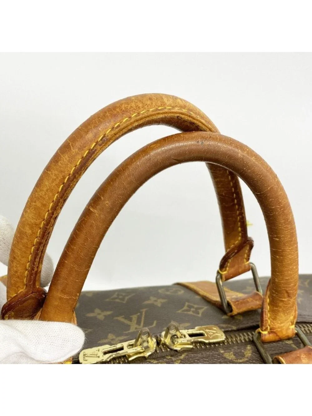Louis Vuitton Boston Bag Monogram Keepall 55 Brown